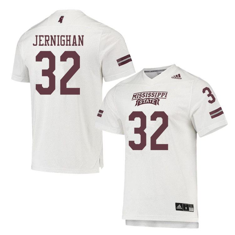 Men #32 J.J. Jernighan Mississippi State Bulldogs College Football Jerseys Sale-White - Click Image to Close